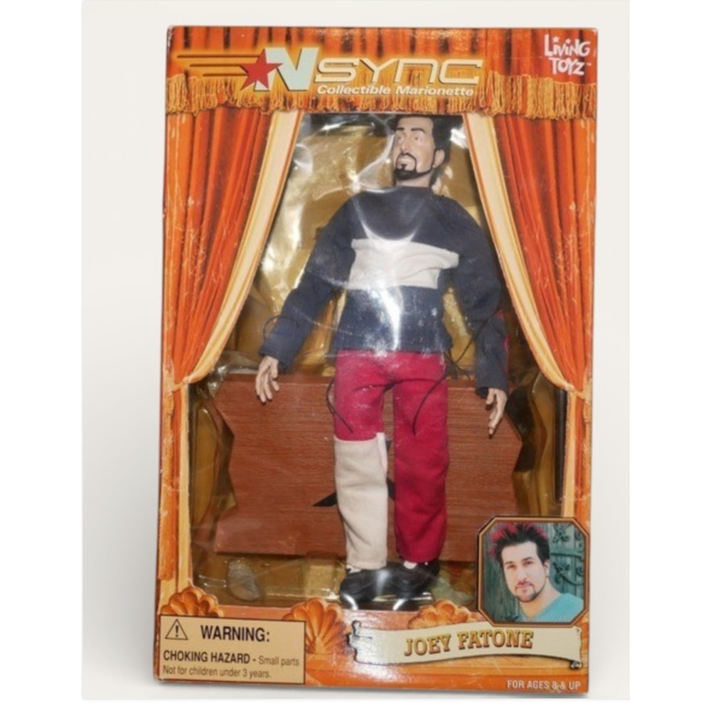 NSYNC Joey Fatone Collectible Marionette Doll NIB 2000 Living Toyz Boy Band Y2K